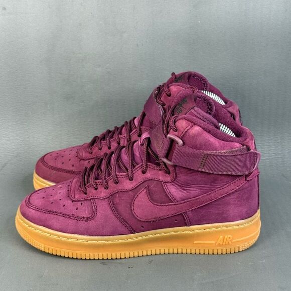 Nike Air Force 1 High WB GS 'Bordeaux' sneaker shoes youths size 5 (Y5) - Picture 3 of 7